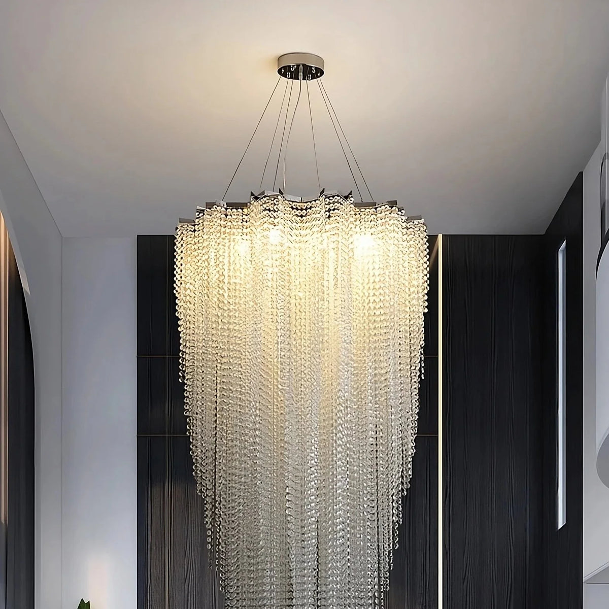 Lustre d'escalier moderne Alleri en cristal – vue 3