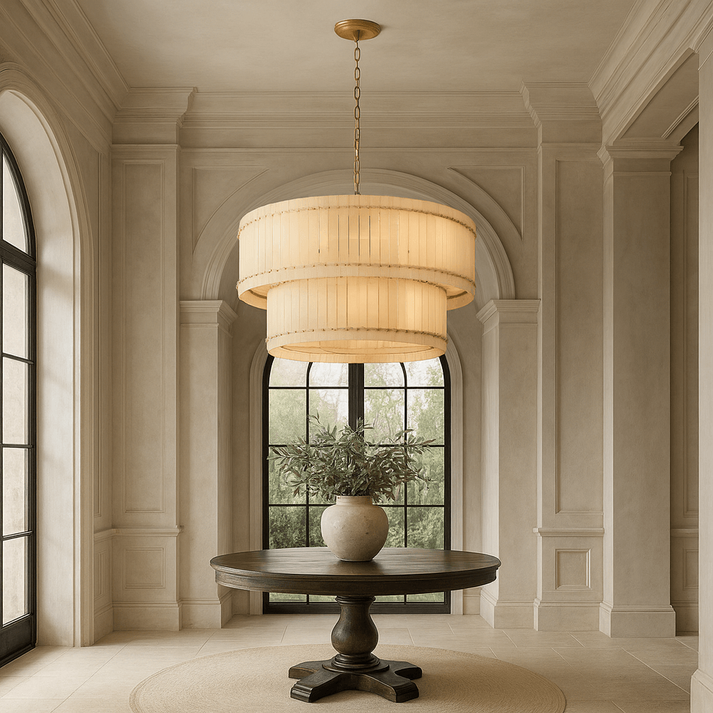 Lustre Valmont à 2 étages en marbre 39 po – vue 3