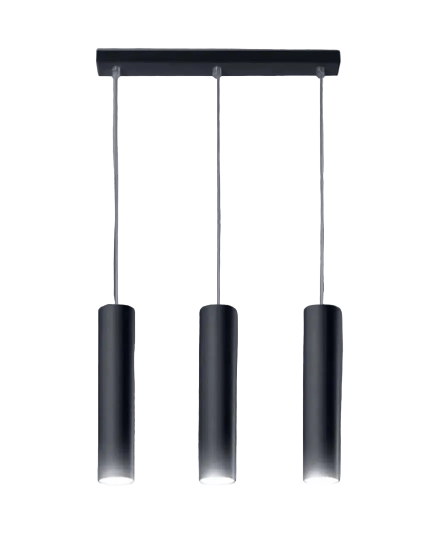 Suspension 3 lumières – noir