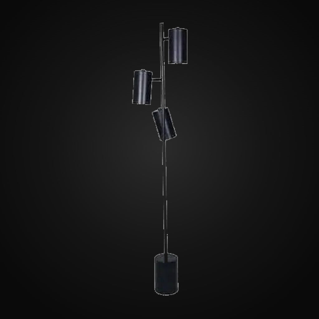 Lampadaire 3 lumières, noir mat