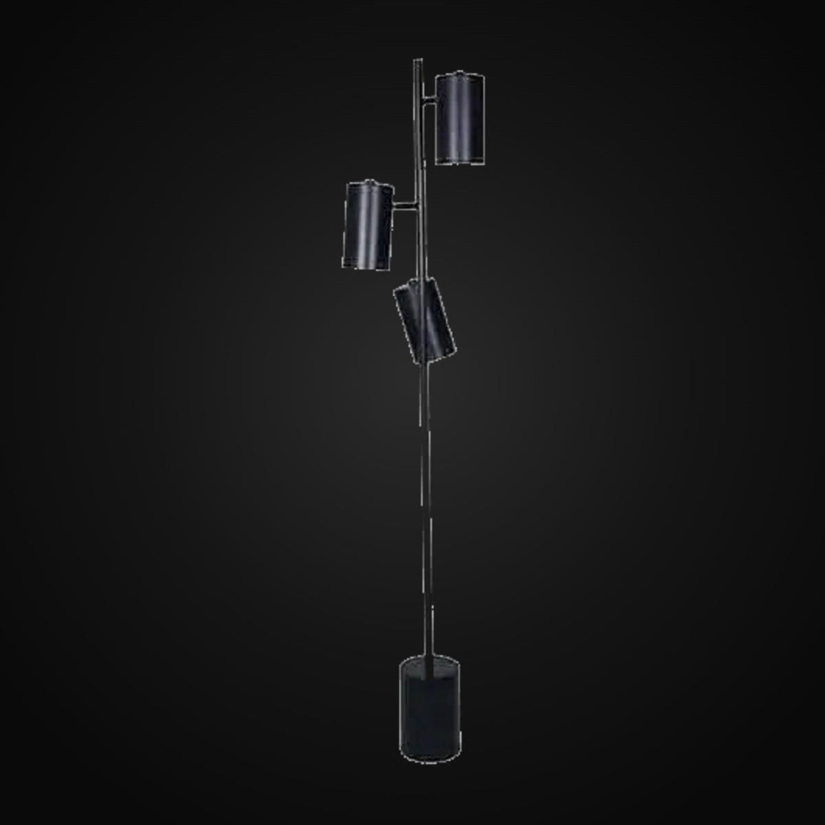 Lampadaire 3 lumières, noir mat