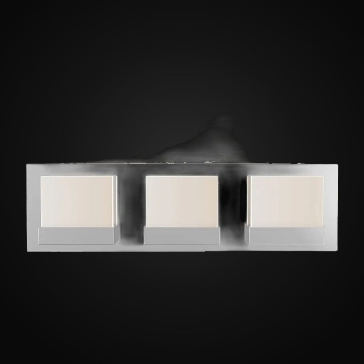 Applique de salle de bain Frosted Cube 3 lumières