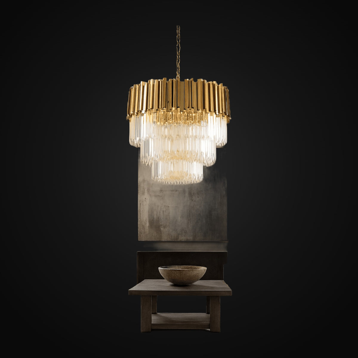 Lustre étagé Gio en cristal