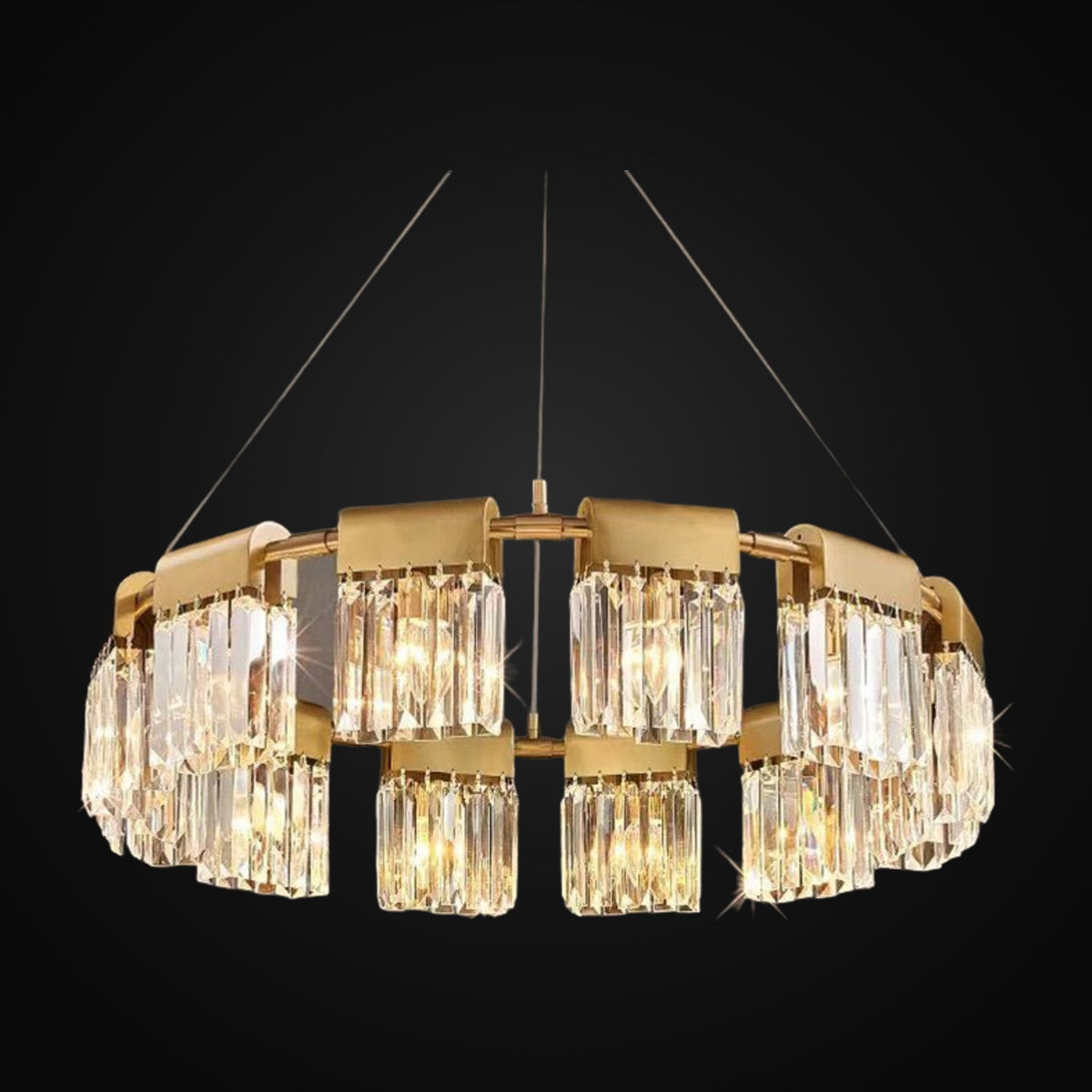 Lustre moderne Gio 32 po en cristal