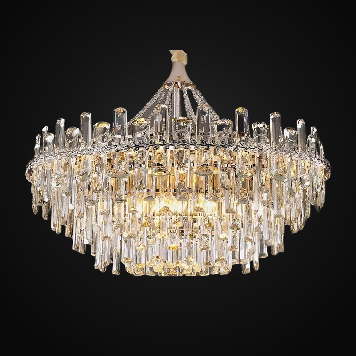 Lustre rond moderne Gio en cristal