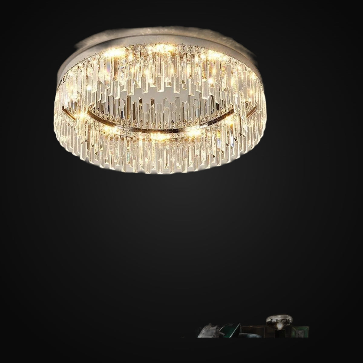 Plafonnier Gio en cristal transparent