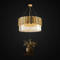 Lustre Gio en cristal or et chrome