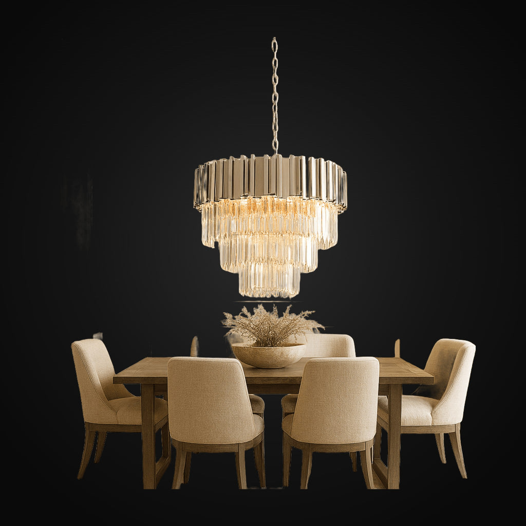 Lustre Gio en cristal à quatre étages