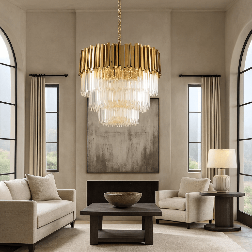 Lustre étagé Gio en cristal