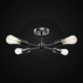 Plafonnier 4 lumières Vane style Sputnik Globe Electric – noir mat