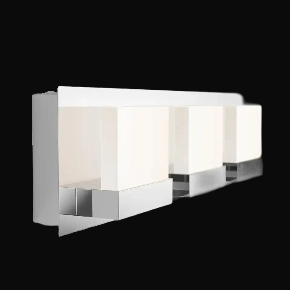 Applique de salle de bain Frosted Cube 3 lumières – vue 3