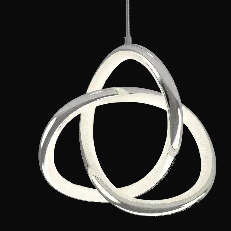 Suspension Zephyr 1 lumière 3CCT chrome – vue 2