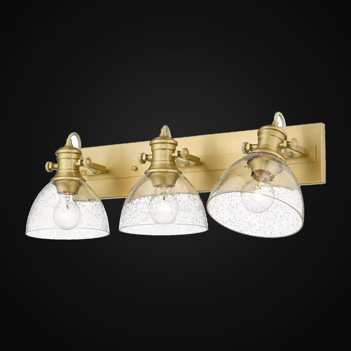 Applique de salle de bain Hines 3 lumières, bronze champagne brossé
