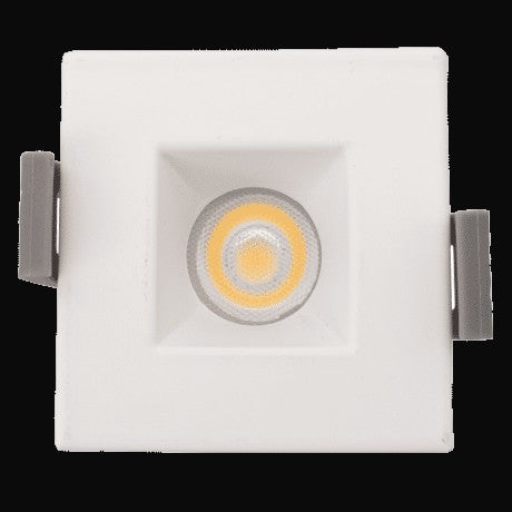 Panneau encastré mince 1 po 5CCT carré, blanc