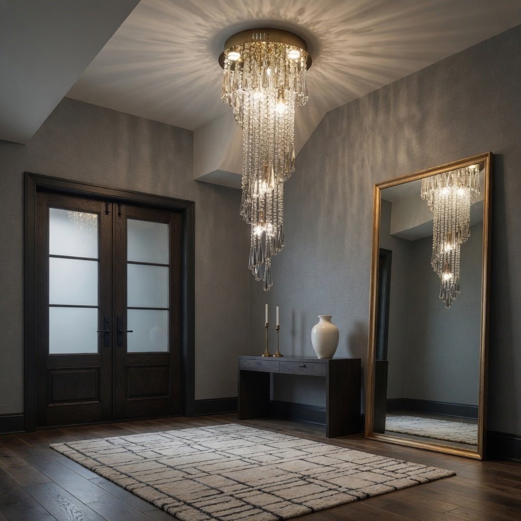 Lustre d'escalier Cascara en cristal – vue 2