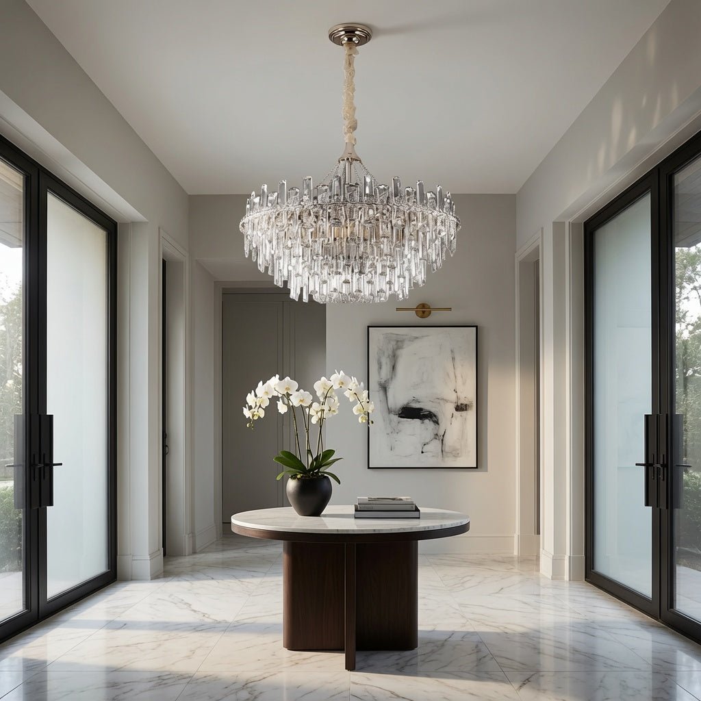 Lustre rond moderne Gio en cristal – vue 3