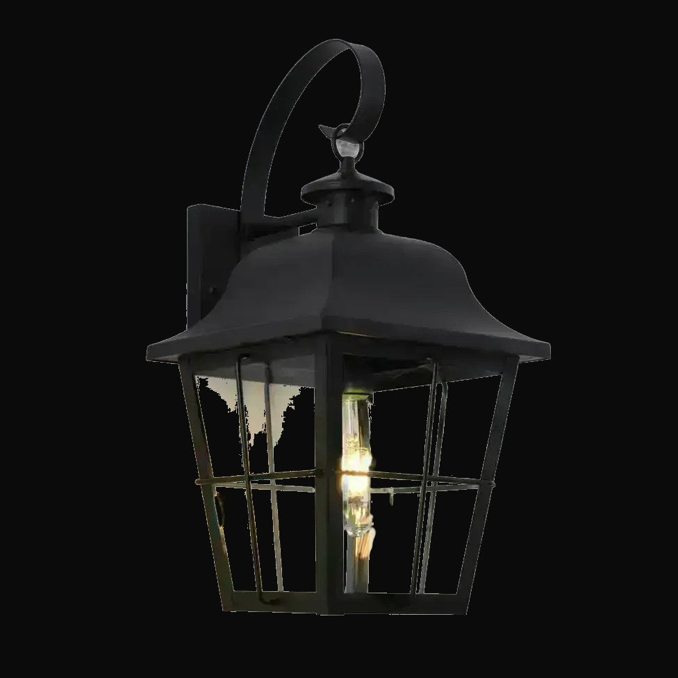 Lanterne murale extérieure Jatoba noire – vue 2
