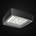 Luminaire de marquise DEL polyvalent à profil bas, 40 W, 5000K, 5202 lm, gradation 0-10 V, 120 V multi