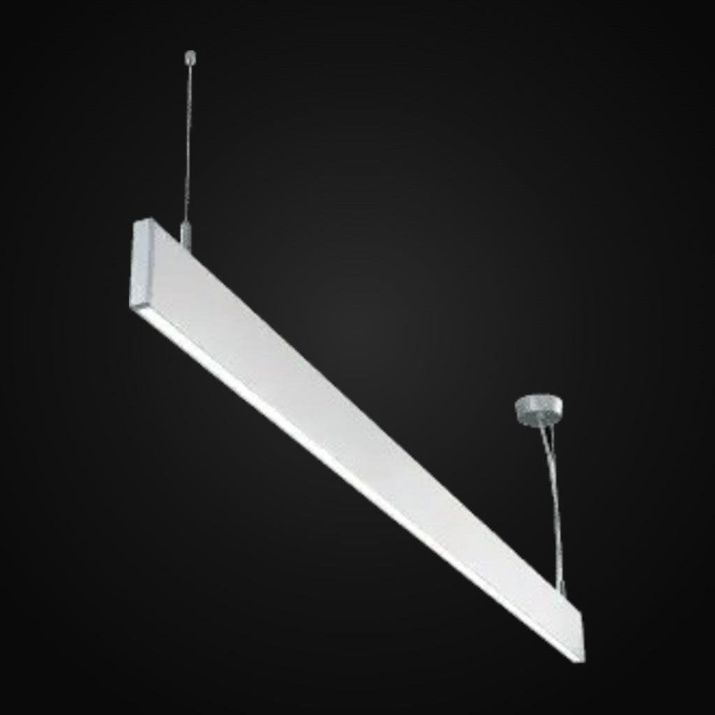 Luminaire linéaire haut/bas (3000K) | 4 pi | 40 W | 3600 lm | gradable | argent