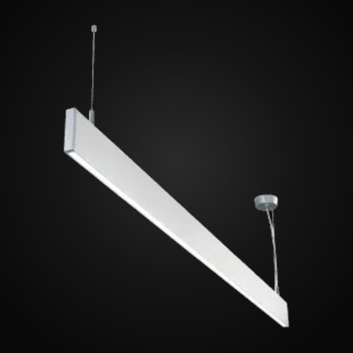 Luminaire linéaire haut/bas (3000K) | 4 pi | 40 W | 3600 lm | gradable | argent