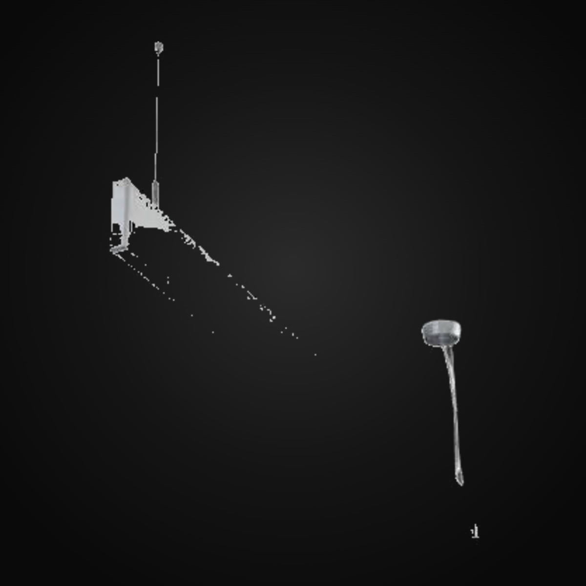 Luminaire linéaire haut/bas (4000K) | 4 pi | 40 W | 3600 lm | gradable | argent