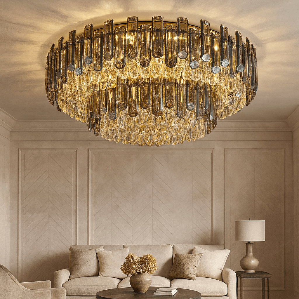 Lustre à 2 étages Venice en cristal – vue 2