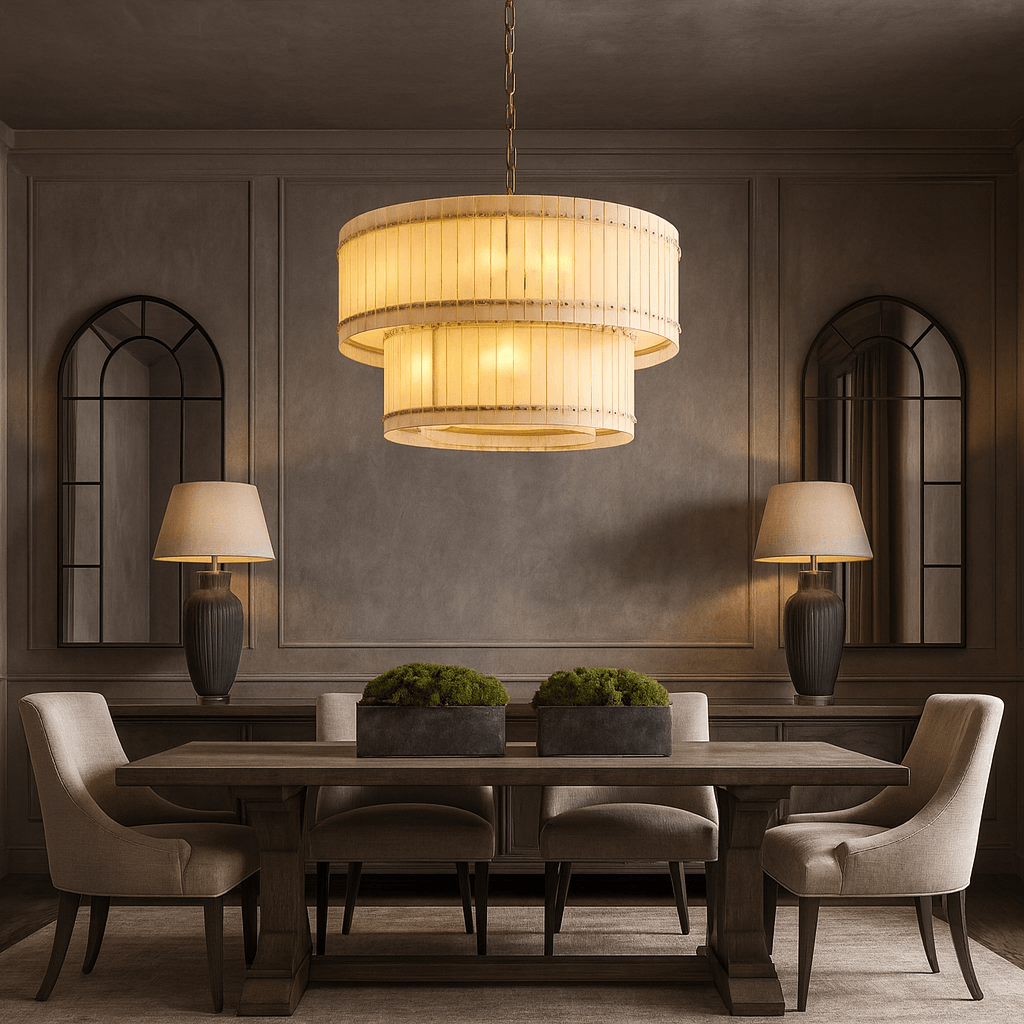 Lustre Valmont à 2 étages en marbre 39 po – vue 2