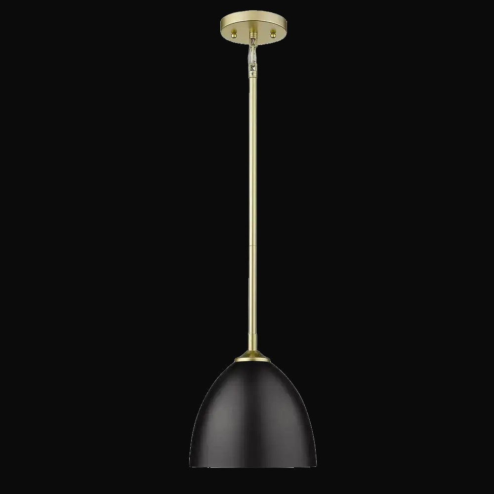 Petite suspension Zoey, or olympique, abat-jour noir mat – vue 2