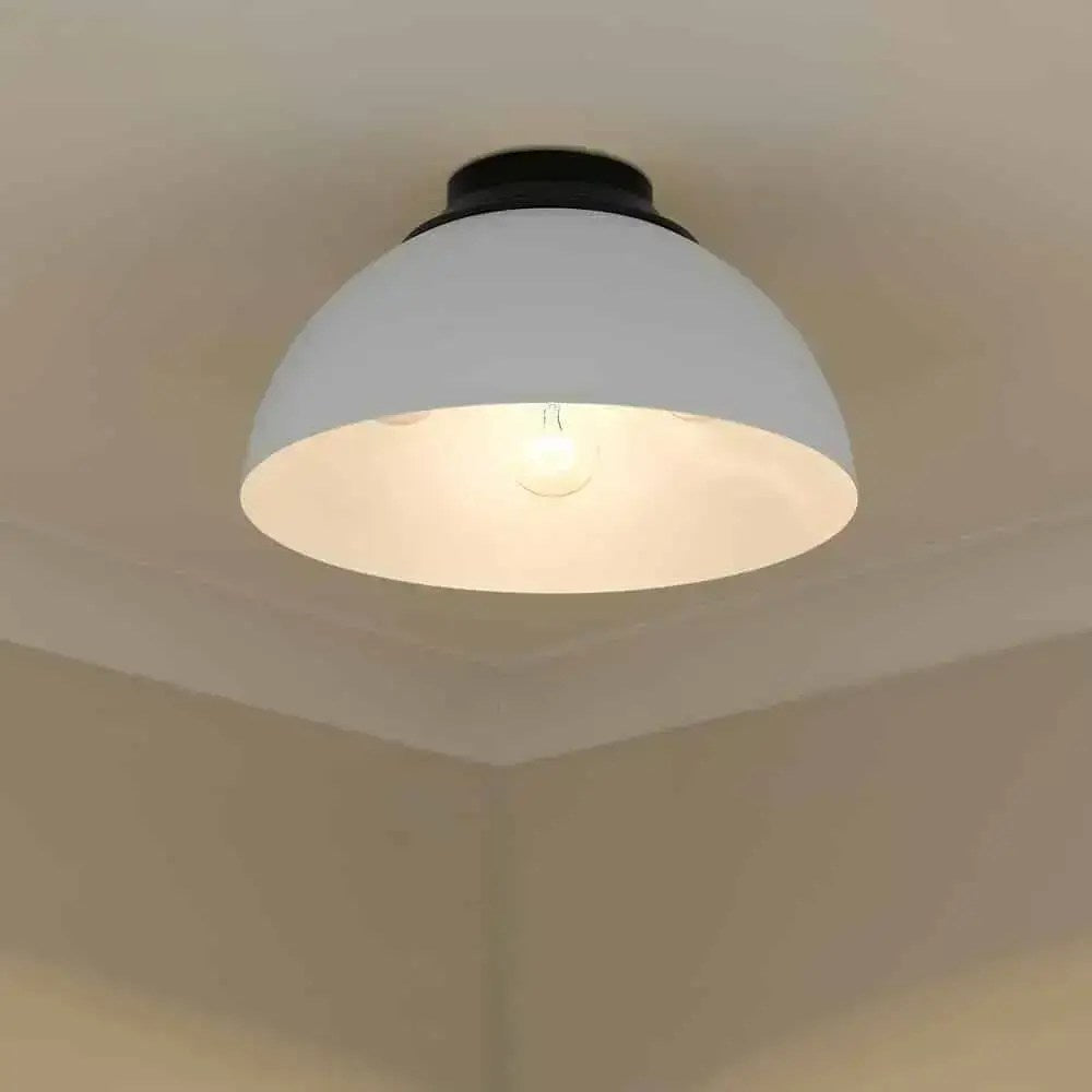 Plafonnier Zoey, noir mat, abat-jour blanc mat – vue 3