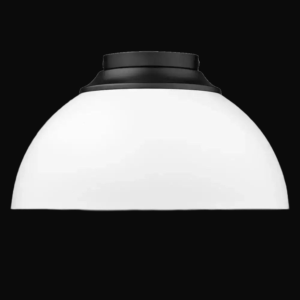 Plafonnier Zoey, noir mat, abat-jour blanc mat – vue 2