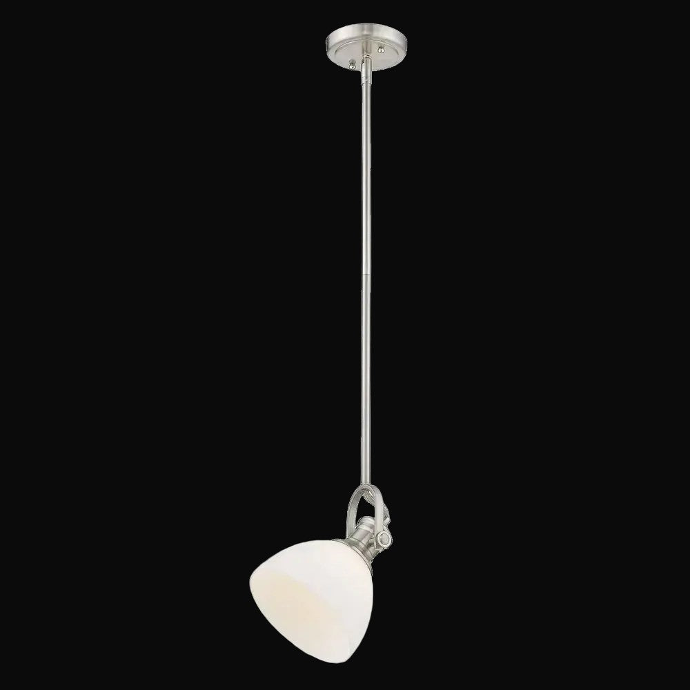 Mini-suspension Hines, étain, verre opale – vue 3