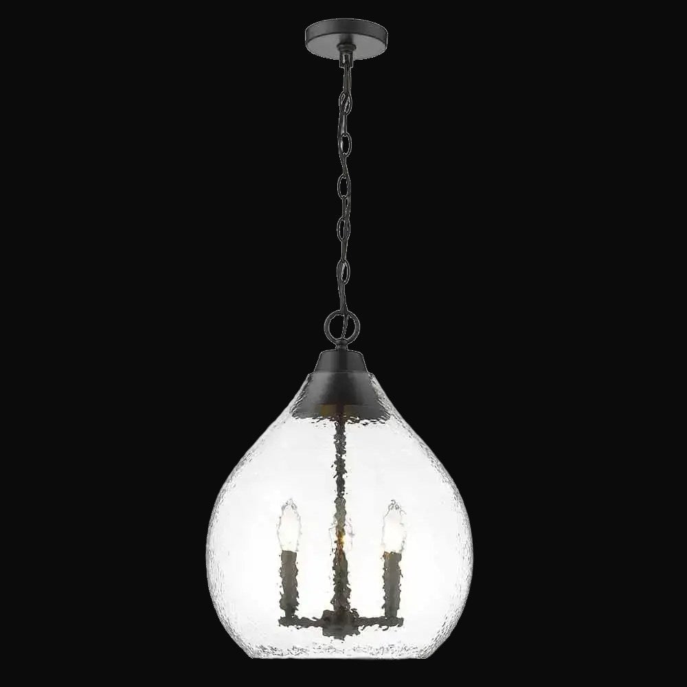 Suspension Ariella 3 lumières, noir mat – vue 2
