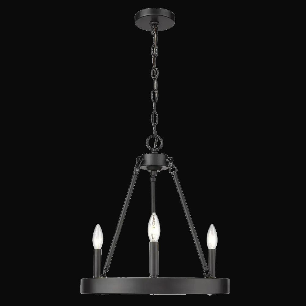 Lustre Alastair 3 lumières, noir mat – vue 2