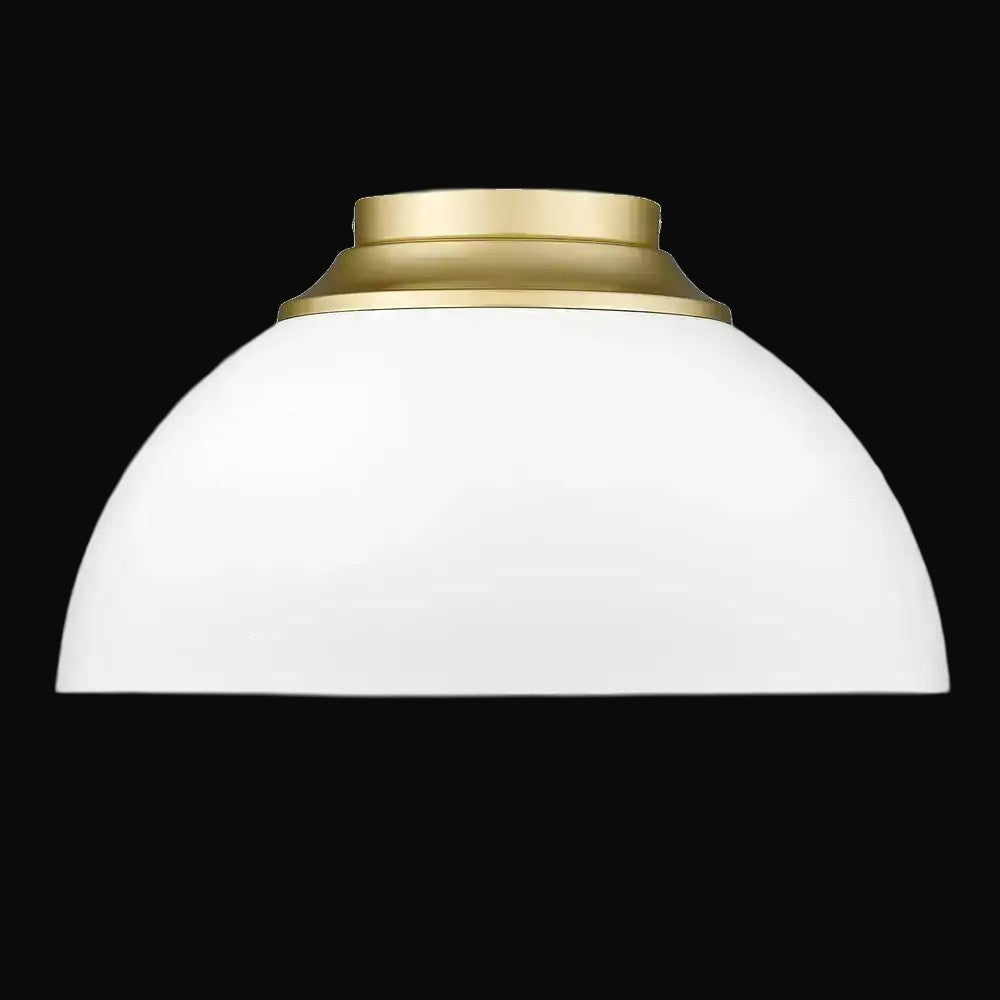 Plafonnier Zoey, or olympique, abat-jour blanc mat – vue 2