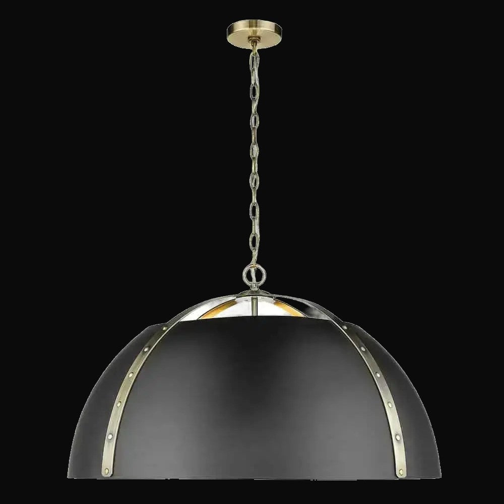Suspension Aldrich 8 lumières, laiton vieilli – vue 2