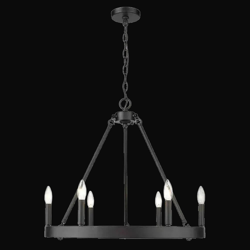 Lustre Alastair 6 lumières, noir mat – vue 2