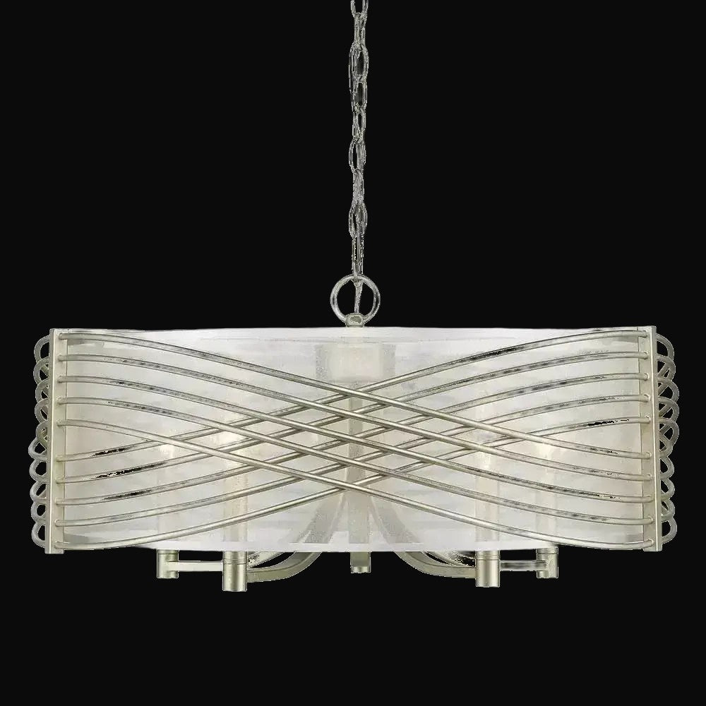 Lustre Zara 5 lumières, or blanc