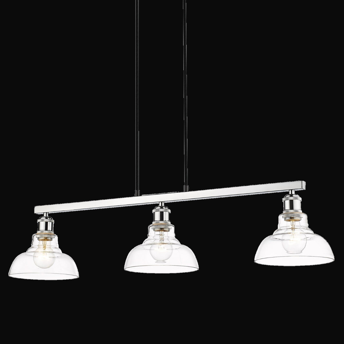 Suspension linéaire Carver, chrome