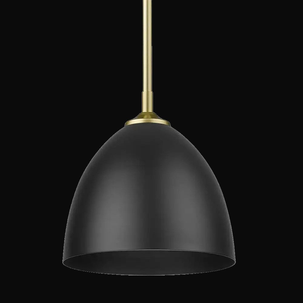 Petite suspension Zoey, or olympique, abat-jour noir mat – vue 3