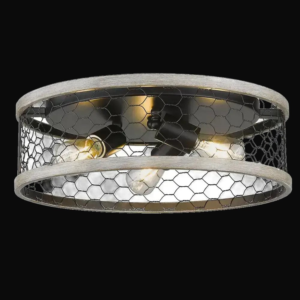 Plafonnier Bailey 15 po, noir mat