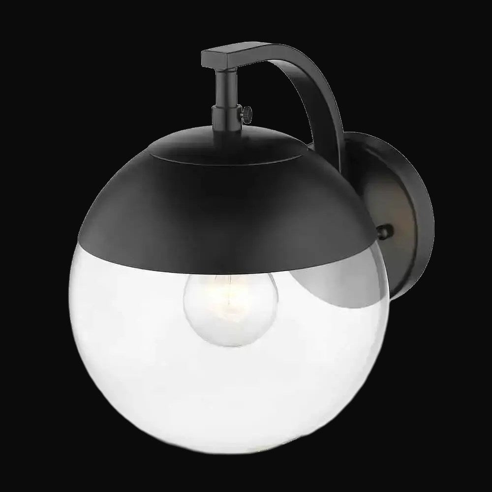 Applique Dixon, noir mat, verre opale et capuchon noir mat – vue 2