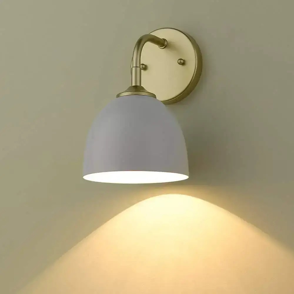 Applique Zoey 1 lumière, or olympique, abat-jour blanc mat – vue 3
