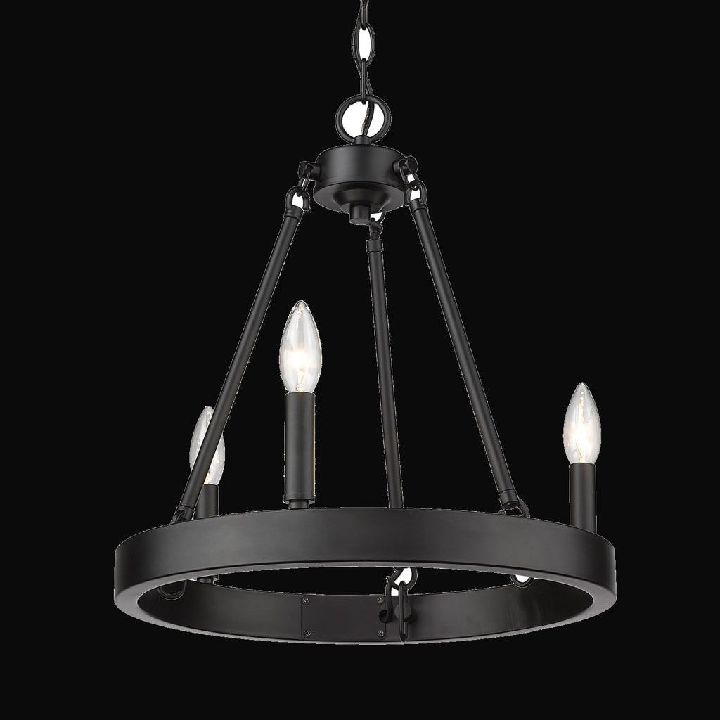 Lustre Alastair 3 lumières, noir mat