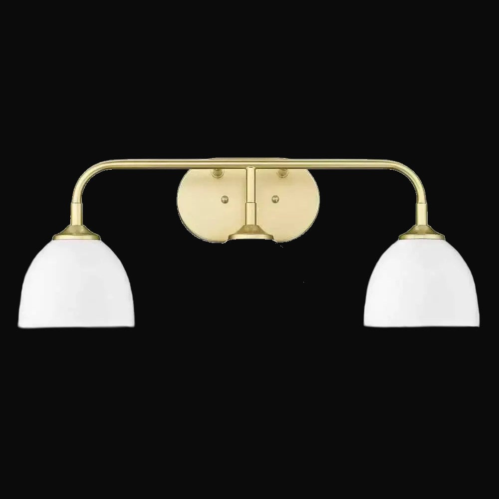 Applique de salle de bain Zoey 3 lumières, or olympique, abat-jour blanc mat – vue 2