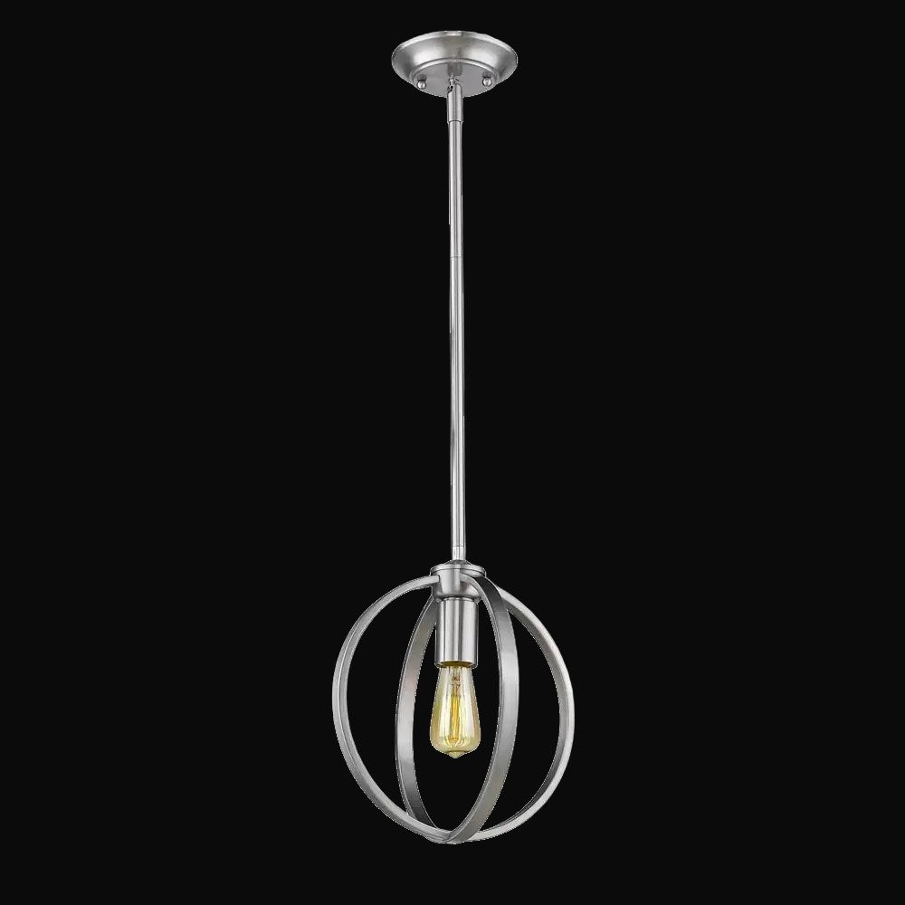 Mini-suspension Colson, étain, avec abat-jour noir mat – vue 2