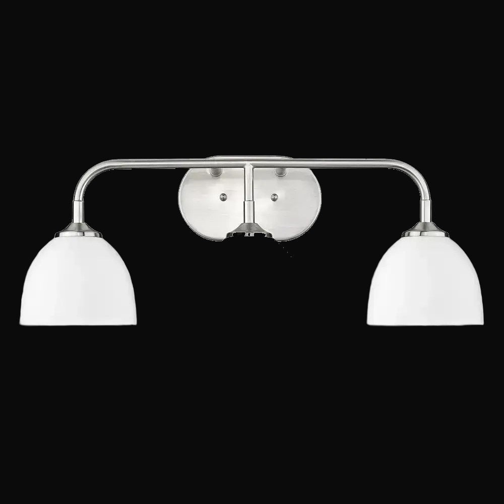 Applique de salle de bain Zoey 3 lumières, étain, abat-jour blanc mat – vue 2