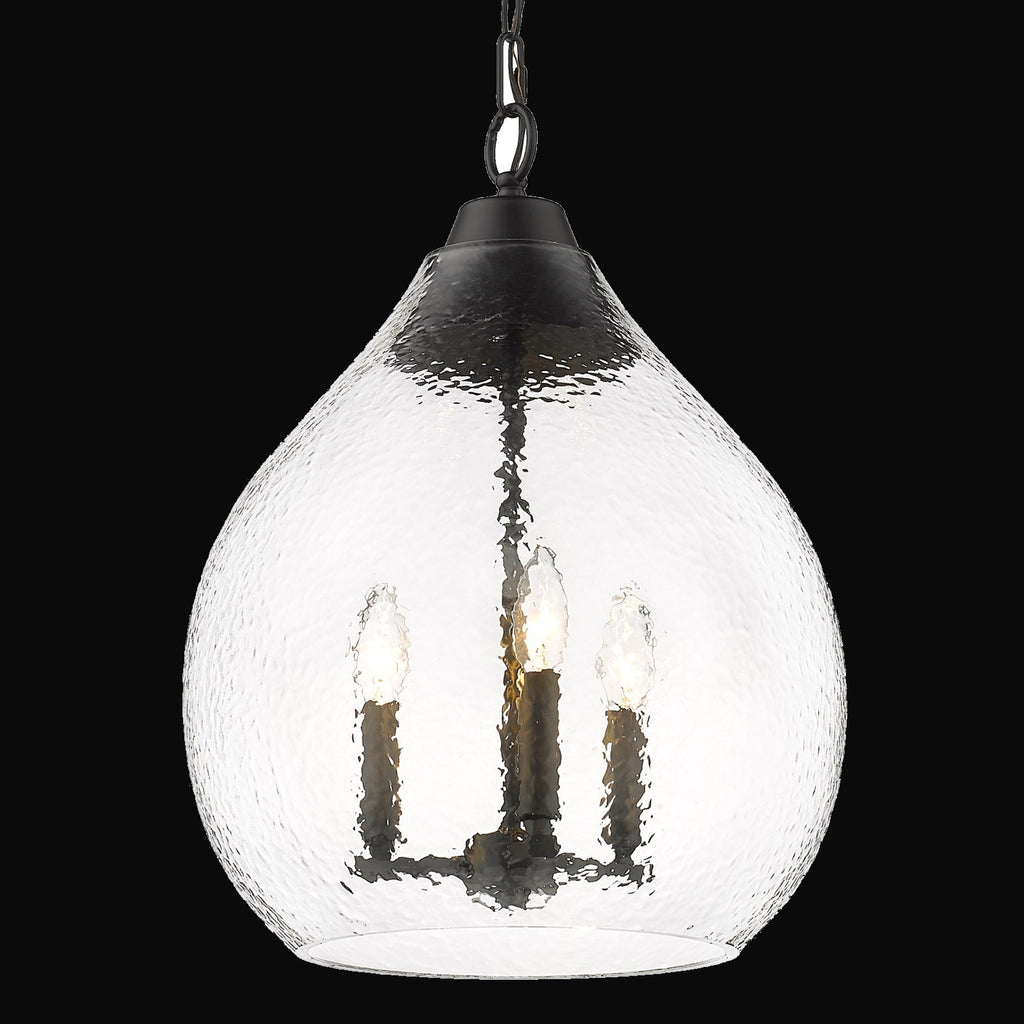 Suspension Ariella 3 lumières, noir mat