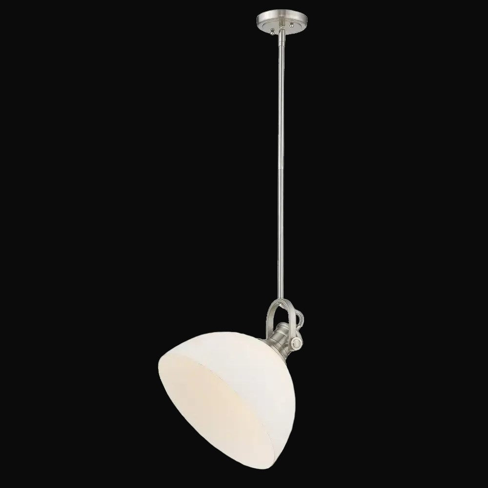 Suspension Hines 1 lumière, étain, verre opale – vue 3