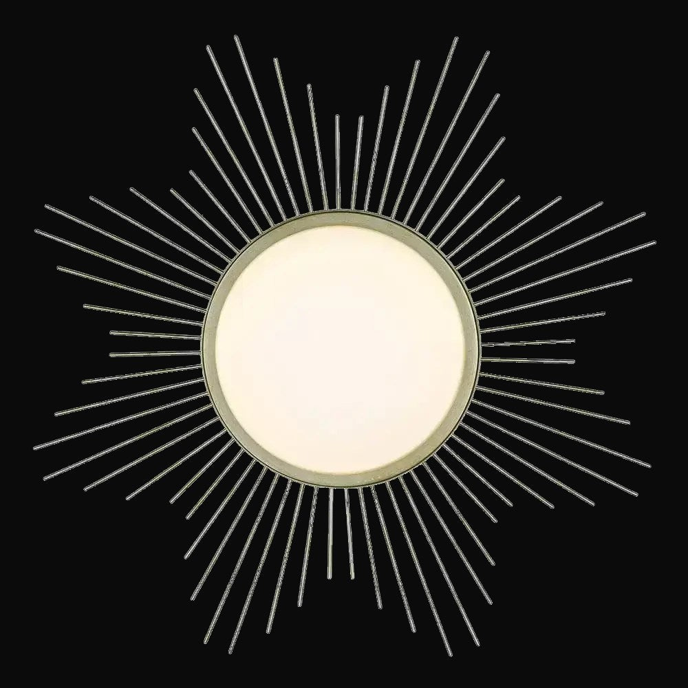 Plafonnier Kieran 24 po, or blanc, verre opale – vue 2