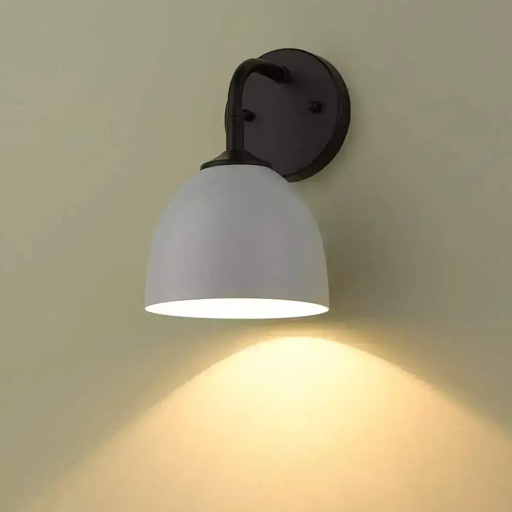 Applique Zoey 1 lumière, noir mat, abat-jour blanc mat – vue 3